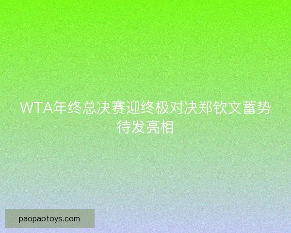 WTA年终总决赛迎终极对决郑钦文蓄势待发亮相 WTA年终总决赛迎终极对决郑钦文蓄势待发亮相
