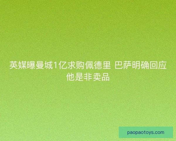 英媒曝曼城1亿求购佩德里 巴萨明确回应他是非卖品 英媒曝曼城1亿求购佩德里 巴萨明确回应他是非卖品